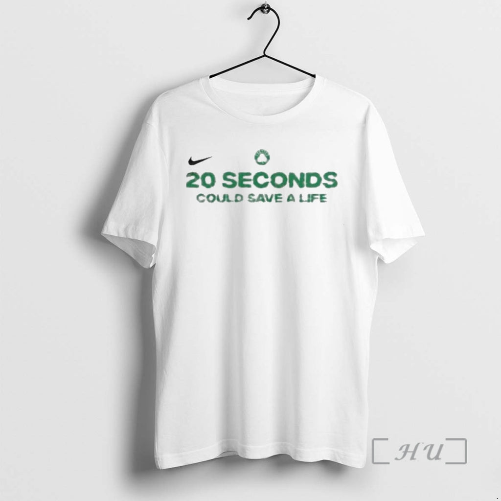 Officials Boston Celtics 20 Seconds Could Save A Life 2025 Campaign Premium T Shirts Sweater Hoodie, Sweatshirt
