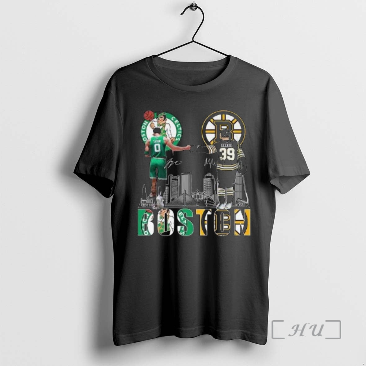 Officials Boston Celtics Jayson Tatum Boston Bruins Morgan Geekie 2025 Circle Black Premium T Shirts Hoodie, Sweatshirt
