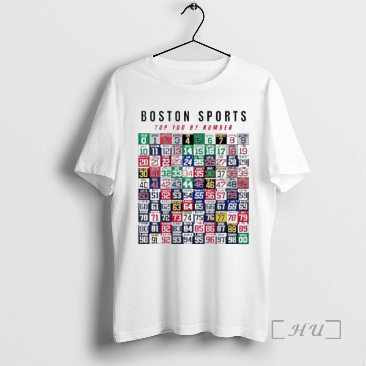 Officials Boston Sports Top 100 By The Numbers T-Shirts, Hoodie, Sweatshirt | PopFlextees.com
