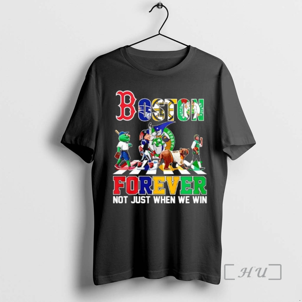 Officials Boston Mascots Red Sox X Patriots X Celtics X Bruins X Revolution Forever Abbey T-Shirts, Hoodie, Sweatshirt