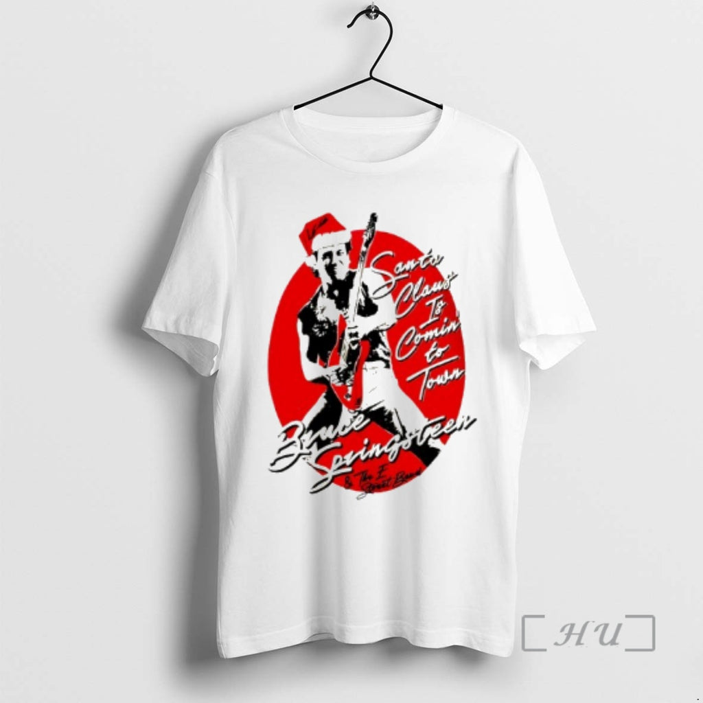 Officials Bruce Springsteen Santa Claus Is Coming To Town New T-Shirts, Hoodie, Sweatshirt | PopFlextees.com