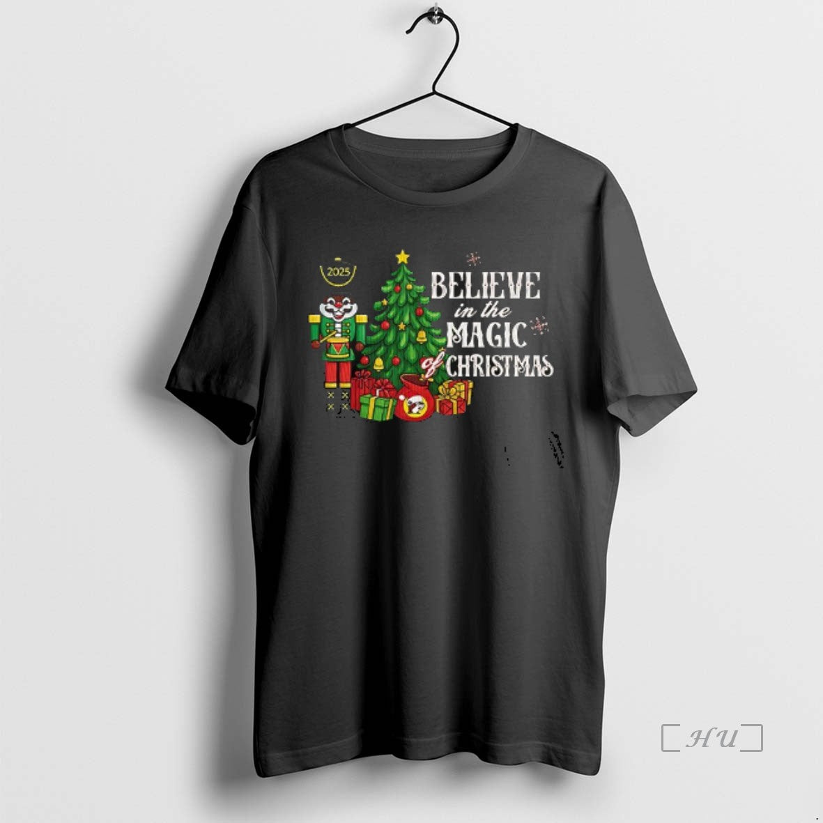 Officials Buc Eess Believe In The Magic Christmas Nutcracker Double Sided Graphic Premium T Shirts Hoodie, Sweatshirt
