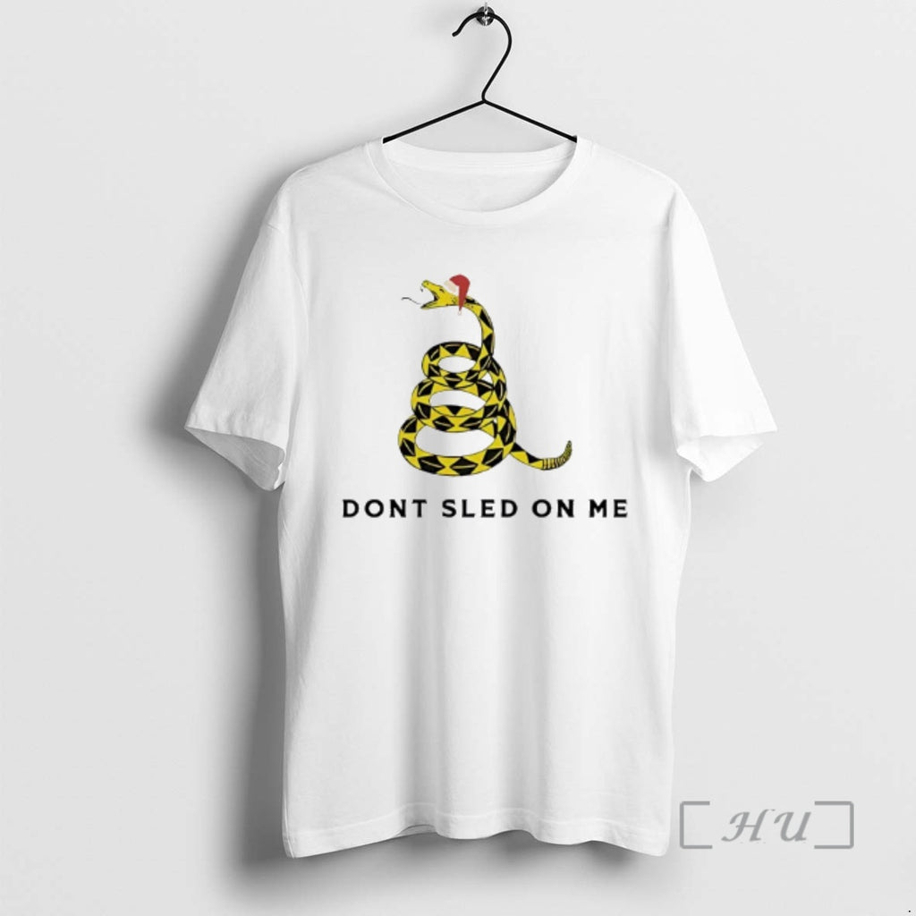 Officials Bungarus Fasciatus Wearing Christmas Hat Dont Sled On Me T-Shirts, Hoodie, Sweatshirt | PopFlextees.com