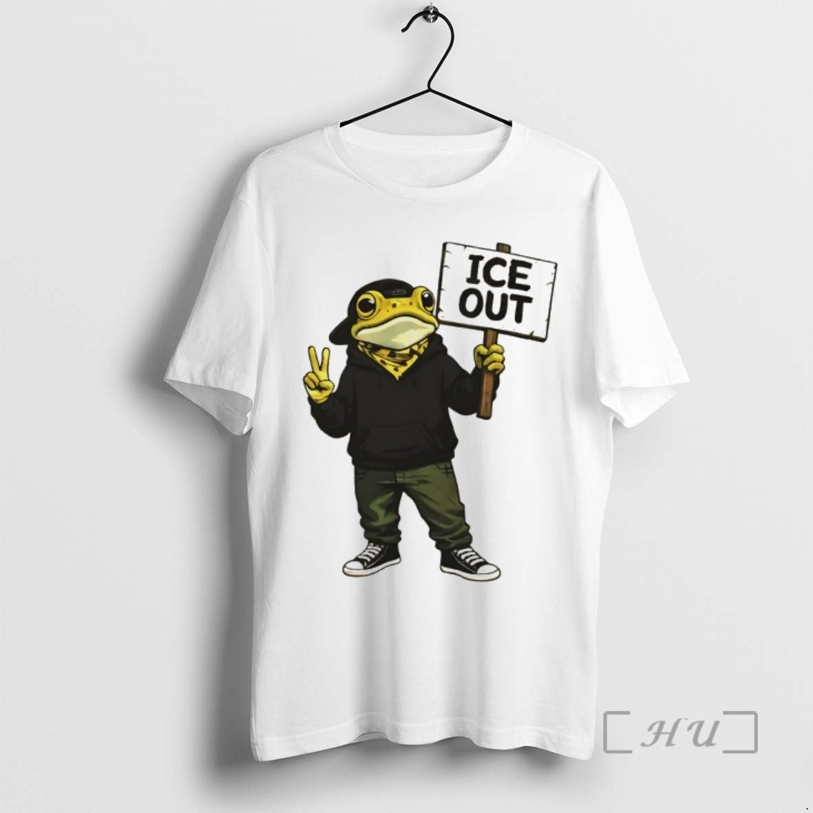 Officials Bunny Ice Out Frog Peaceful Resistance Concho Fuck Ice T-Shirts, Hoodie, Sweatshirt | PopFlextees.com