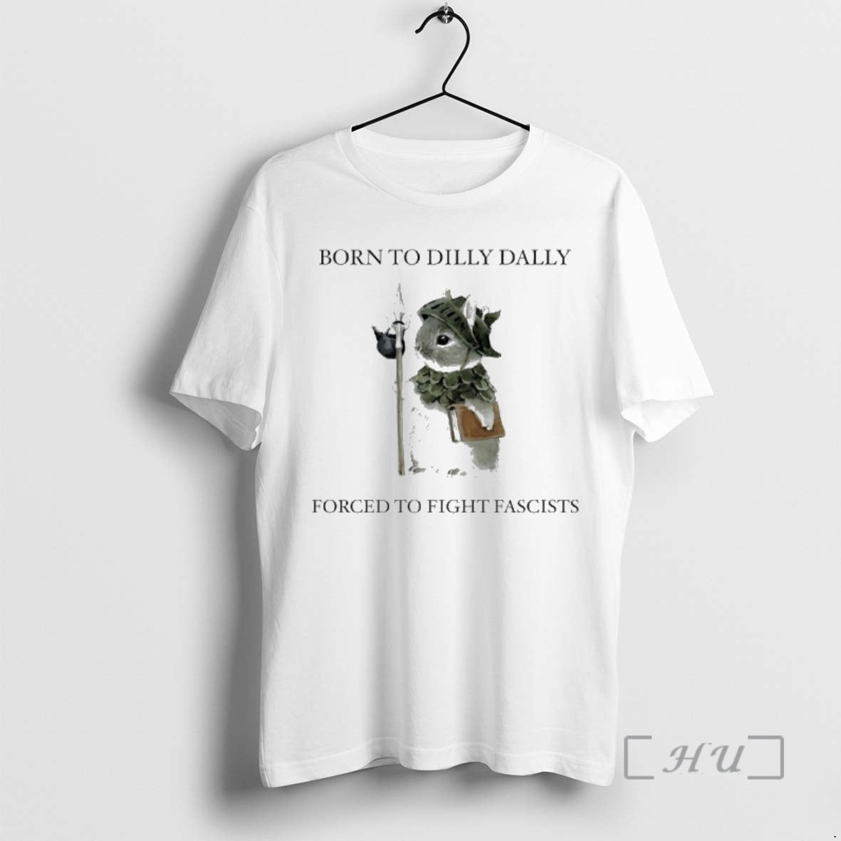 Officials Bunny Born To Dilly Dally Forced To Fight Fascists T-Shirts, Hoodie, Sweatshirt | PopFlextees.com