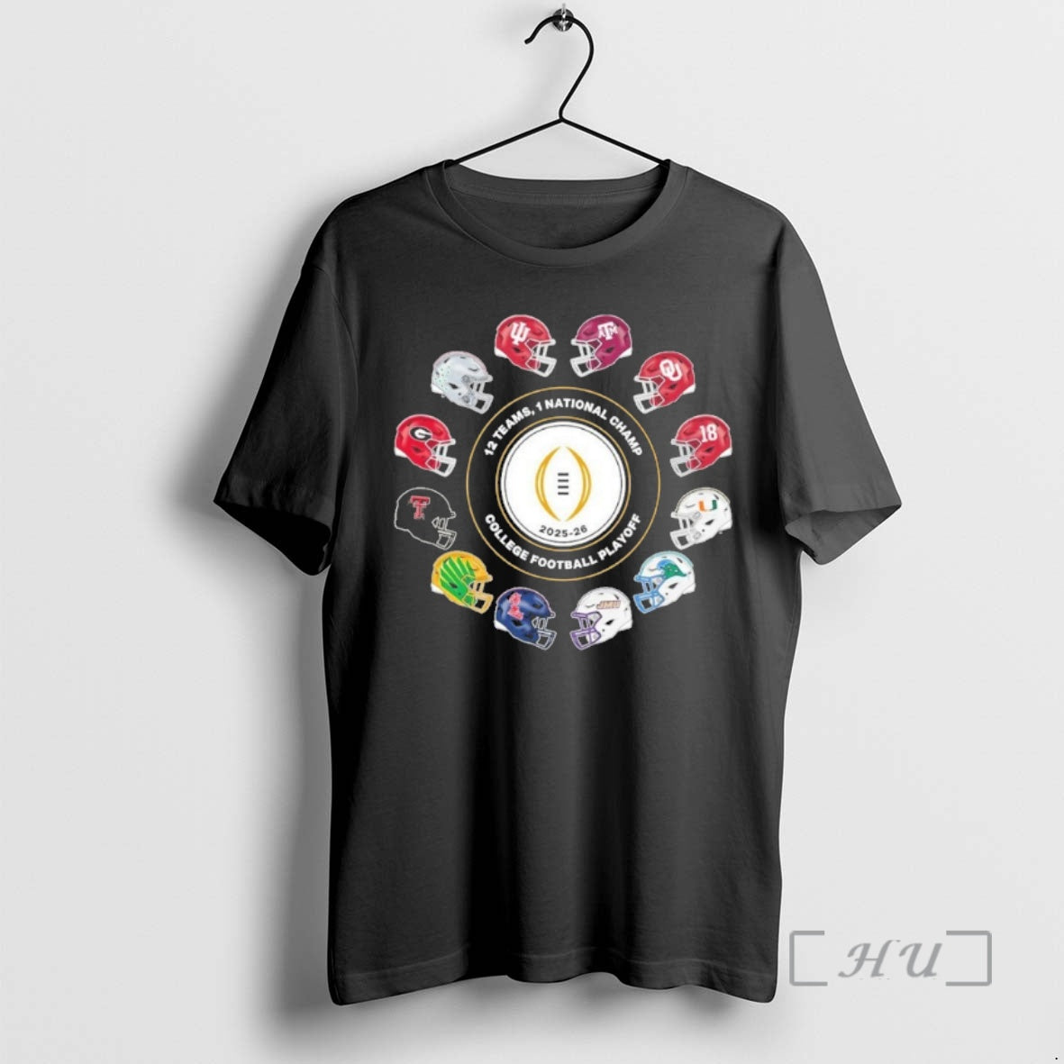 Officials Cfp 2025 2026 Exclusive 12 Teams Playoff Helmets T-Shirts, Hoodie, Sweatshirt | PopFlextees.com