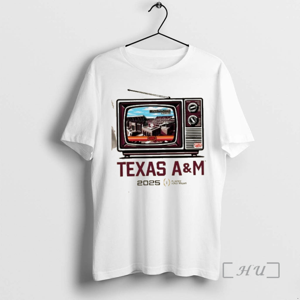 Officials Cfp Playoff First Round 25 26 Texas Am Aggies Tv Stadium Premium T Shirts Hoodie, Sweatshirt | PopFlextees.com
