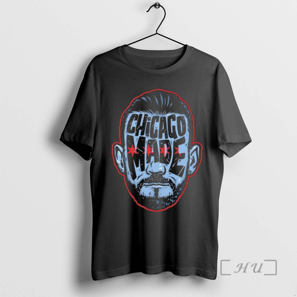 Officials Cm Punk Chicago Made Big Face Silhouette T-Shirts, Hoodie, Sweatshirt | PopFlextees.com