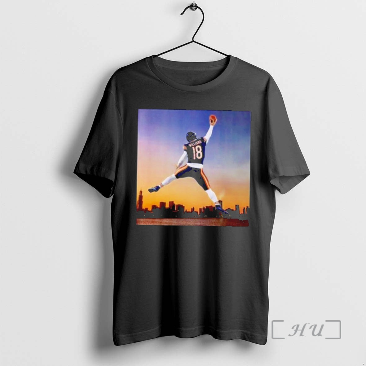 Officials Caleb Williams Jumpman Chicago Skyline Photo T-Shirts, Hoodie, Sweatshirt | PopFlextees.com