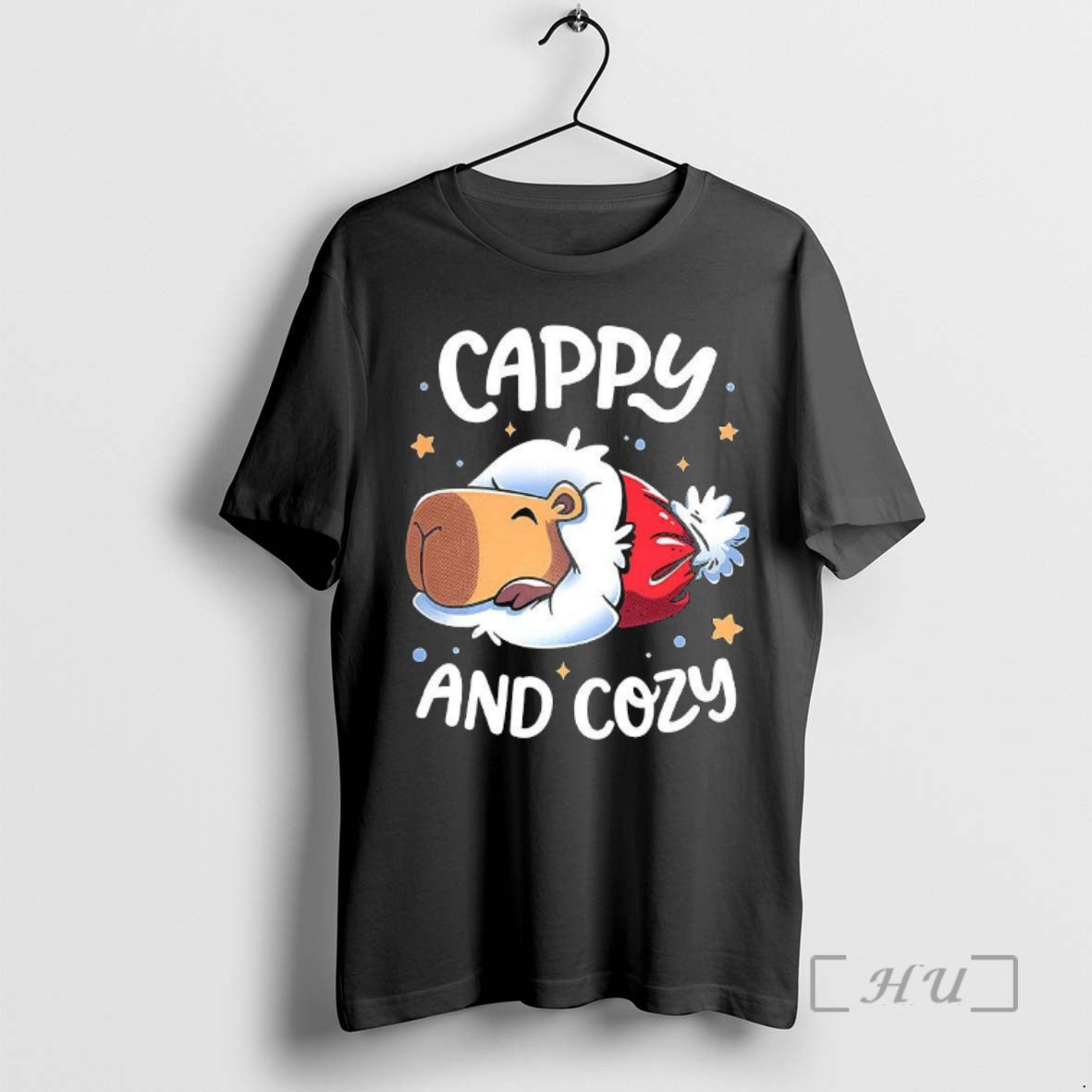 Officials Cappy And Cozy Capybara Holidays Christmas T-Shirts, Hoodie, Sweatshirt | PopFlextees.com