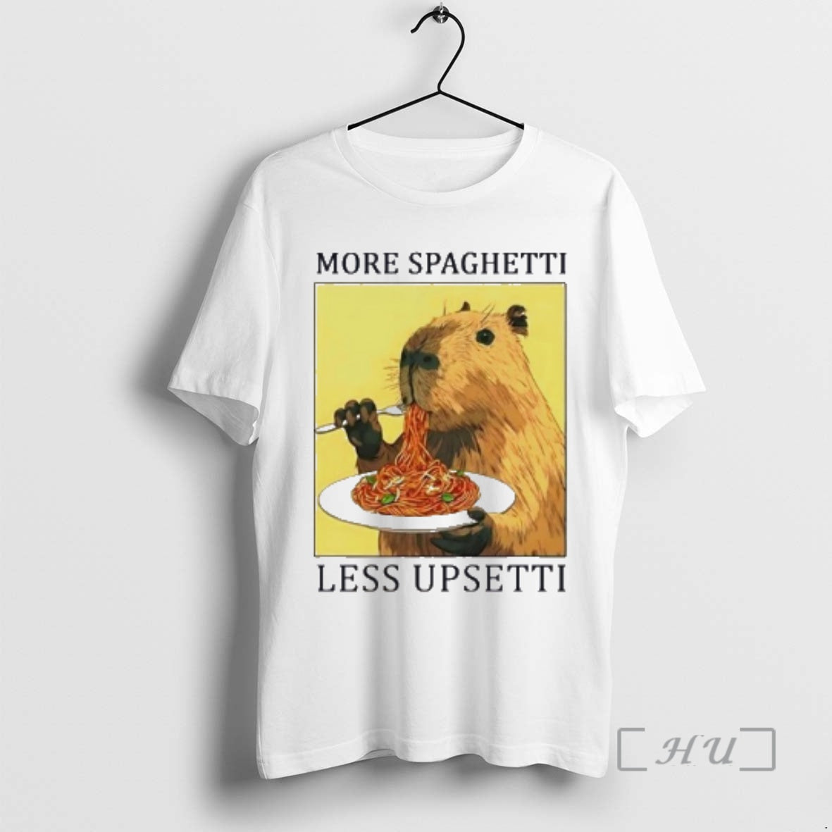 Officials Capybara More Spaghetti Less Upsetti T-Shirts, Hoodie, Sweatshirt | PopFlextees.com