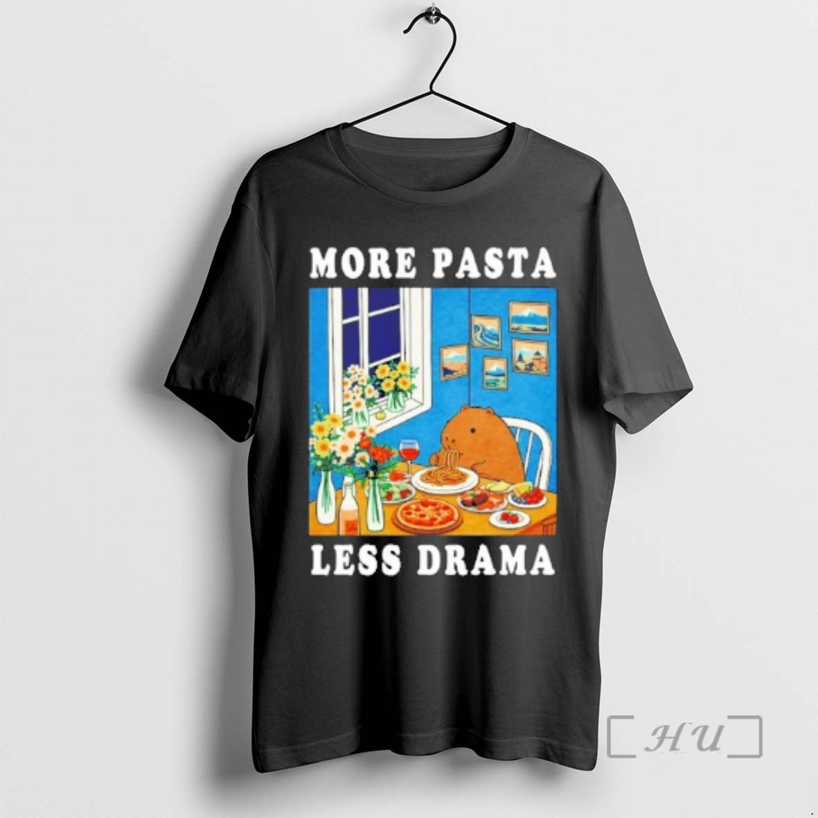 Officials Capybara_ef_bc_9amore Pasta Less Drama T-Shirts, Hoodie, Sweatshirt | PopFlextees.com