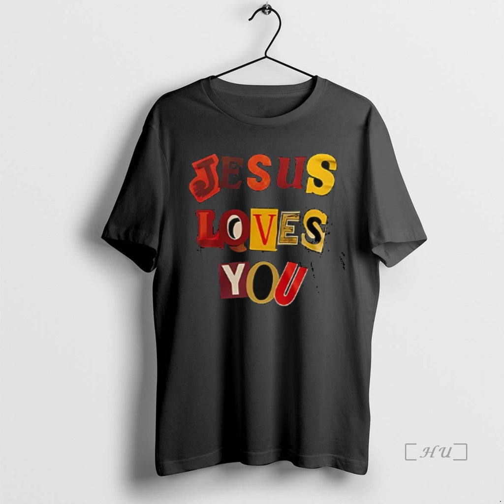 Officials Carolina Panthers Jesus Loves You Logo Double Sided Graphic T-Shirts, Hoodie, Sweatshirt | PopFlextees.com