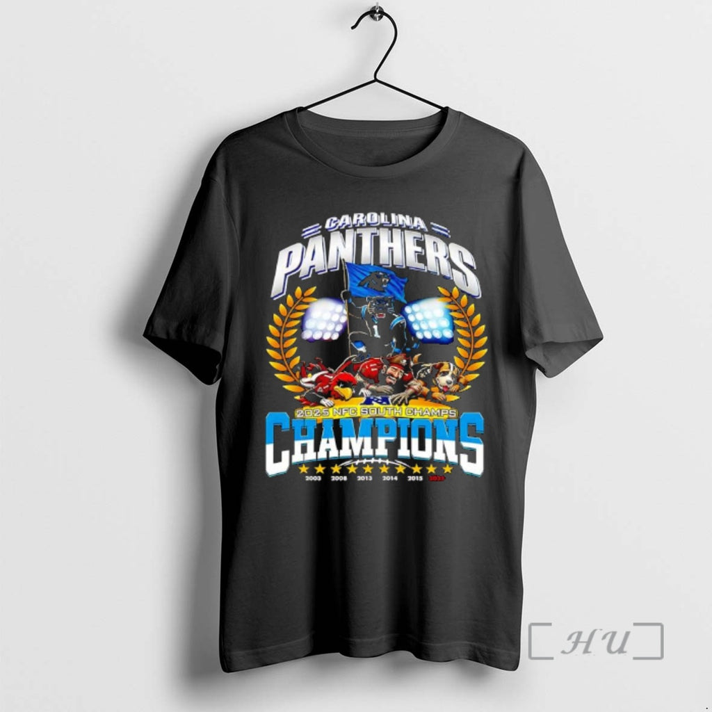 Officials Carolina Panthers Nfc South 2025 Champions Division T-Shirts, Hoodie, Sweatshirt | PopFlextees.com