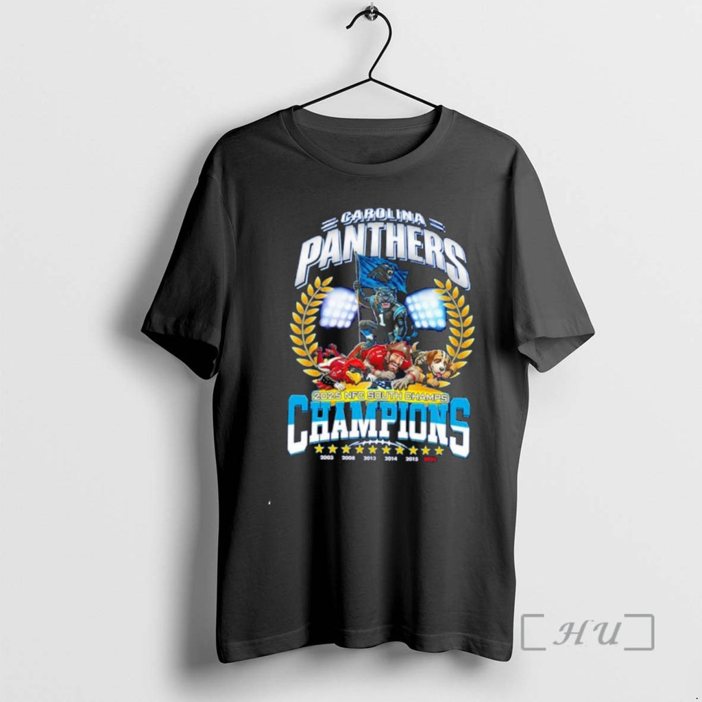 Officials Carolina Panthers Are Nfc South Champions 2025 Celebrate T-Shirts, Hoodie, Sweatshirt | PopFlextees.com