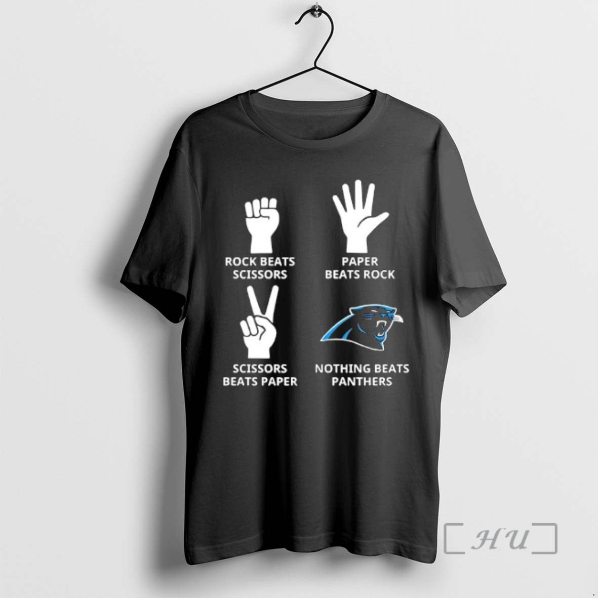 Officials Carolina Panthers Nothing Beats Rock Beats Scissors Paper Beats Rock Scissors Beats Paper Premium T-Shirts,...
