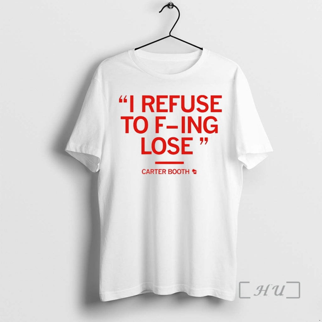 Officials Carter Booth Wisconsin Badgers I Refuse To F Ing Lose Christmas Premium T Shirts Hoodie, Sweatshirt