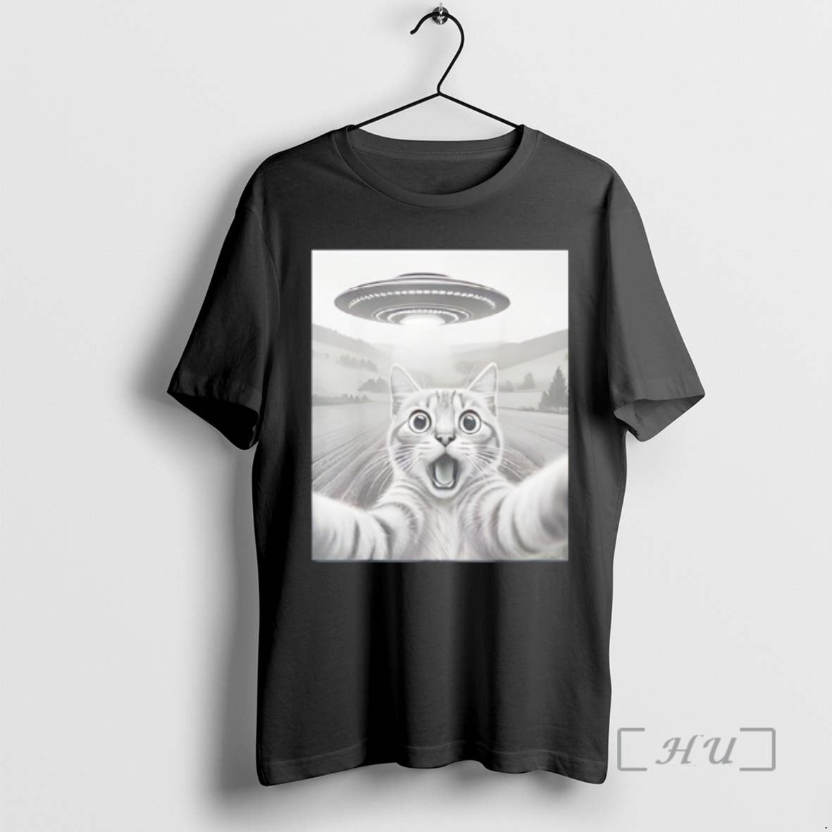 Officials Cat Selfie With Alien Ufo Funny Cat Gifts T-Shirts, Hoodie, Sweatshirt | PopFlextees.com