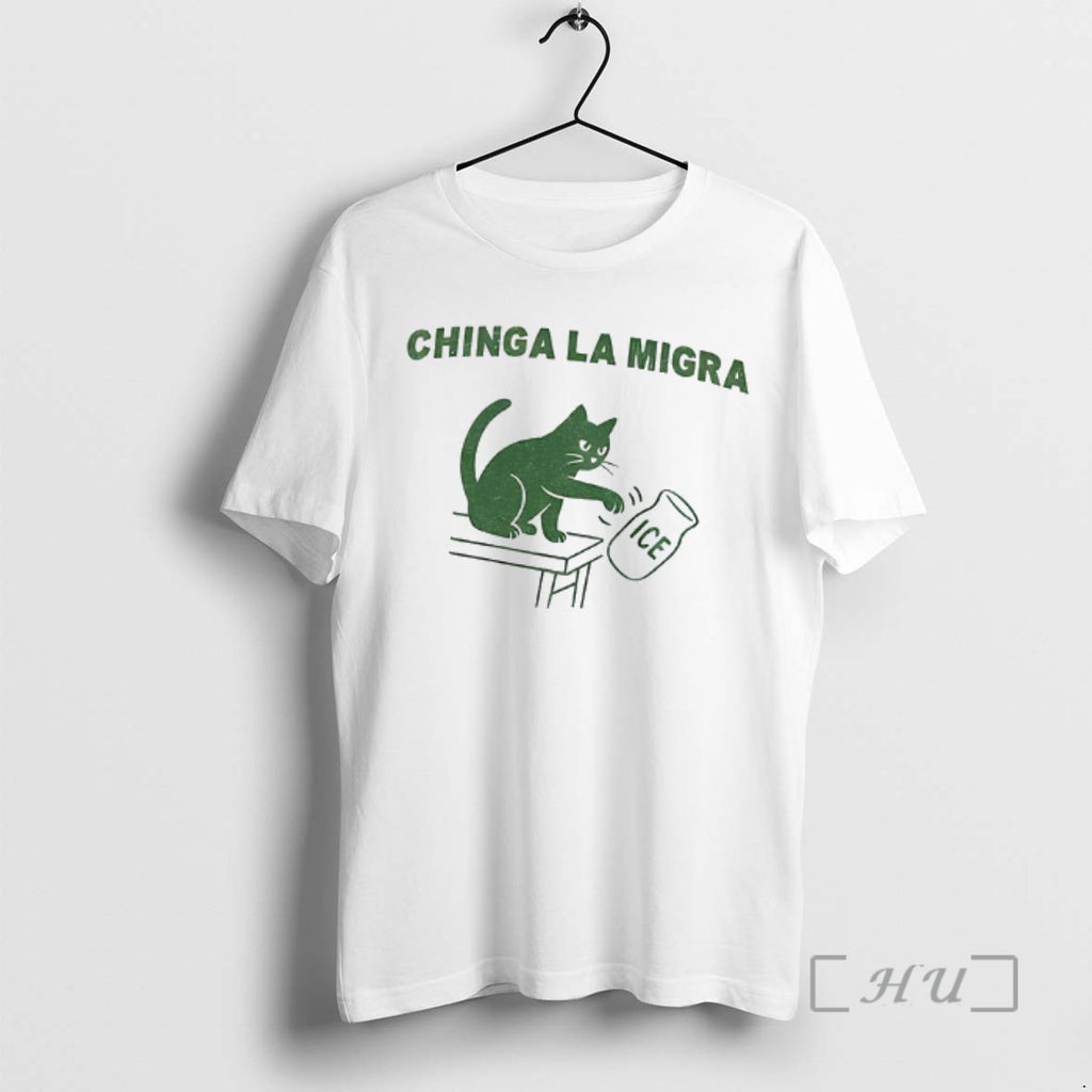Officials Cat Fuck Ice Chinga La Migra Funny Political T-Shirts, Hoodie, Sweatshirt | PopFlextees.com