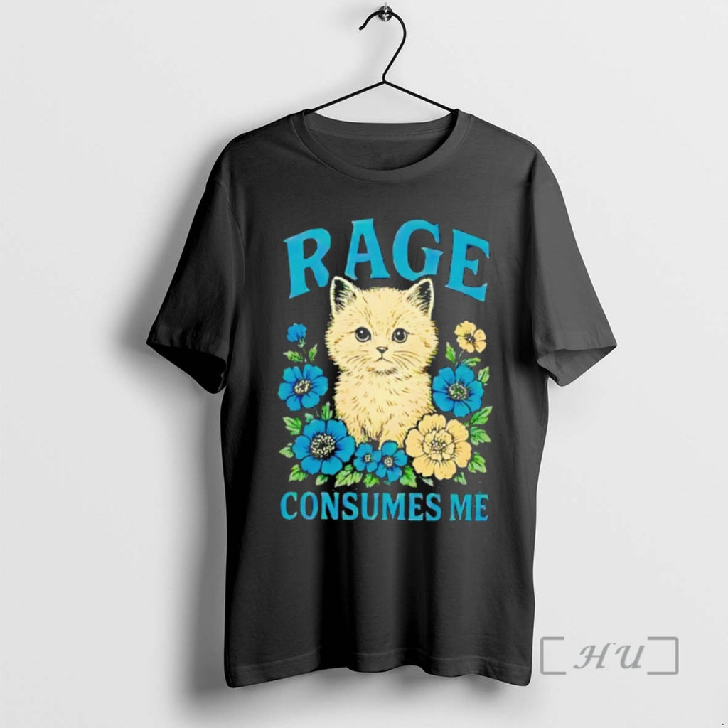 Officials Cat Rage Consumes Me Vintage T-Shirts, Hoodie, Sweatshirt | PopFlextees.com