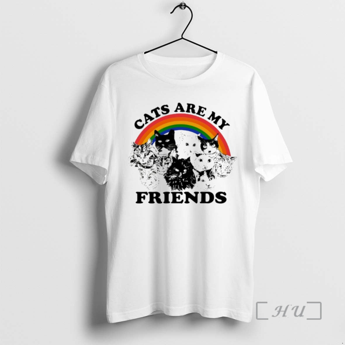 Officials Cats Are My Friends Rainbow T-Shirts, Hoodie, Sweatshirt | PopFlextees.com