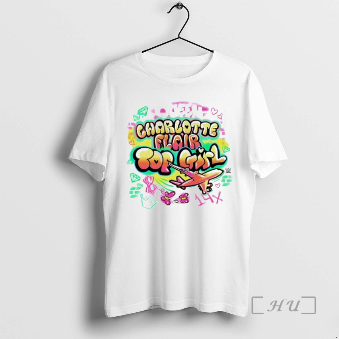 Officials Charlotte Flair Top Girl Graffiti Ornaments T-Shirts, Hoodie, Sweatshirt | PopFlextees.com