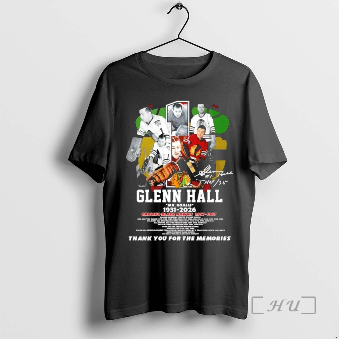 Officials Chicago Black Hawks Glenn Hall Mr T-Shirts, Hoodie, Sweatshirt | PopFlextees.com