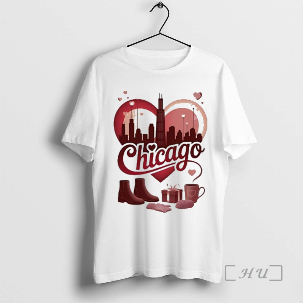 Officials Chicago Valentine Love The Windy City T-Shirts, Hoodie, Sweatshirt | PopFlextees.com