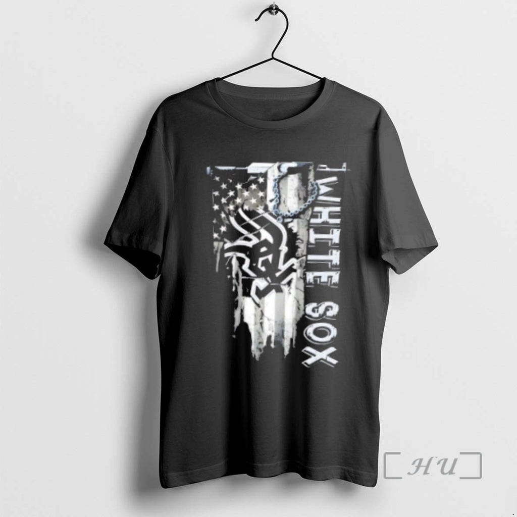 Officials Chicago White Sox Baseball Battle Shattered Usa Flag Rip Design Premium T Shirts Sweater Hoodie, Sweatshirt