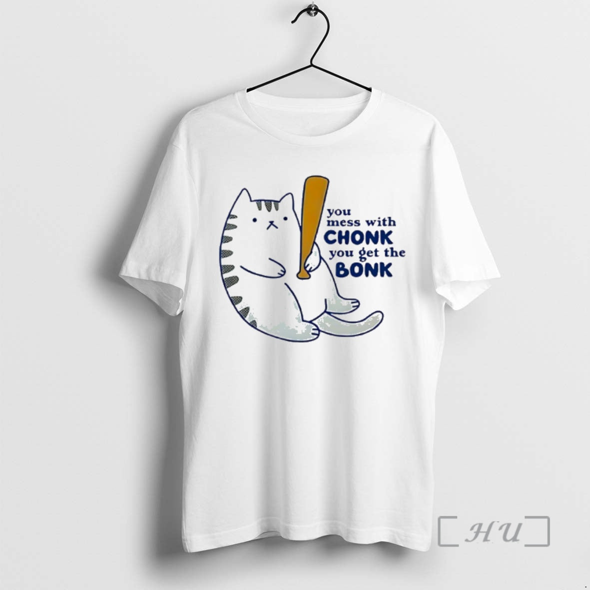 Officials Chonky Cat You Mess With Chonk You Get The Bonk Premium T Shirts Sweater Hoodie, Sweatshirt | PopFlextees.com