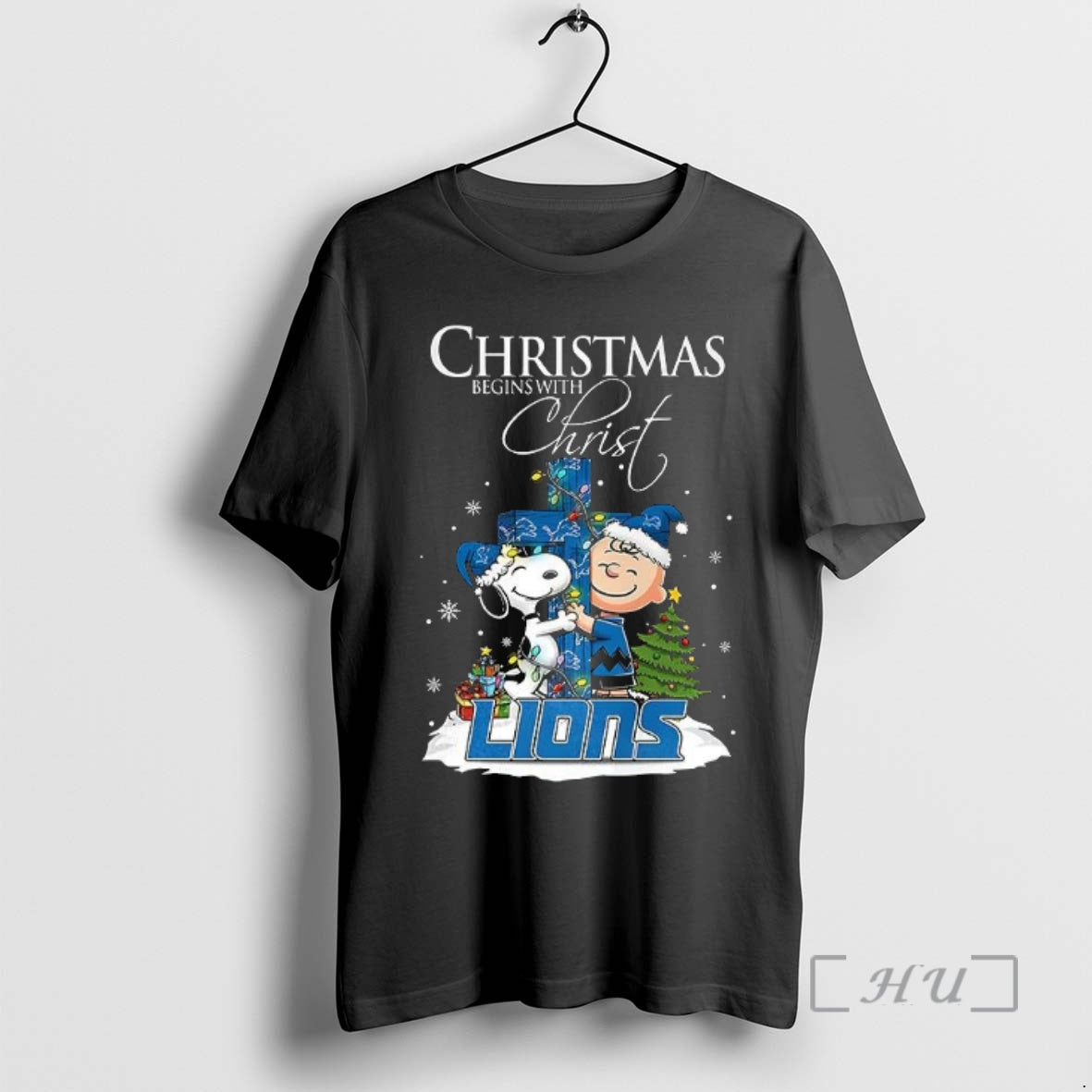 Officials Christmas Begins With Christ Detroit Lions T-Shirts, Hoodie, Sweatshirt | PopFlextees.com