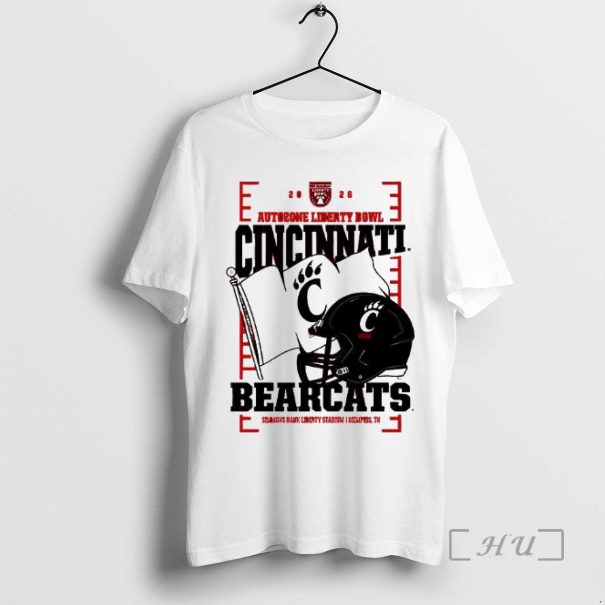 Officials Cincinnati Bearcats Autozone Liberty Bowl 2025 Helmet T-Shirts, Hoodie, Sweatshirt | PopFlextees.com