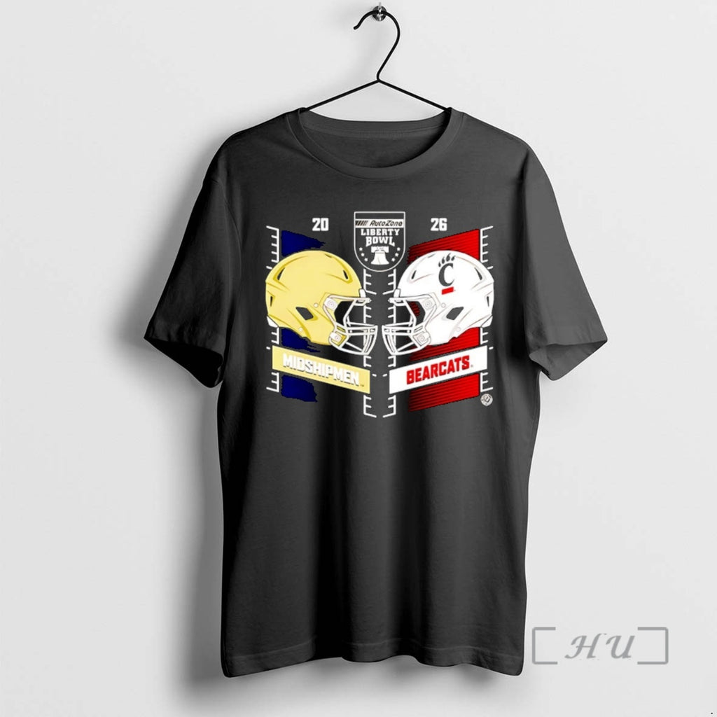 Officials Cincinnati Bearcats Vs Bearcats 2025 Liberty Bowl Head To Head Christmas Premium T Shirts Hoodie, Sweatshirt