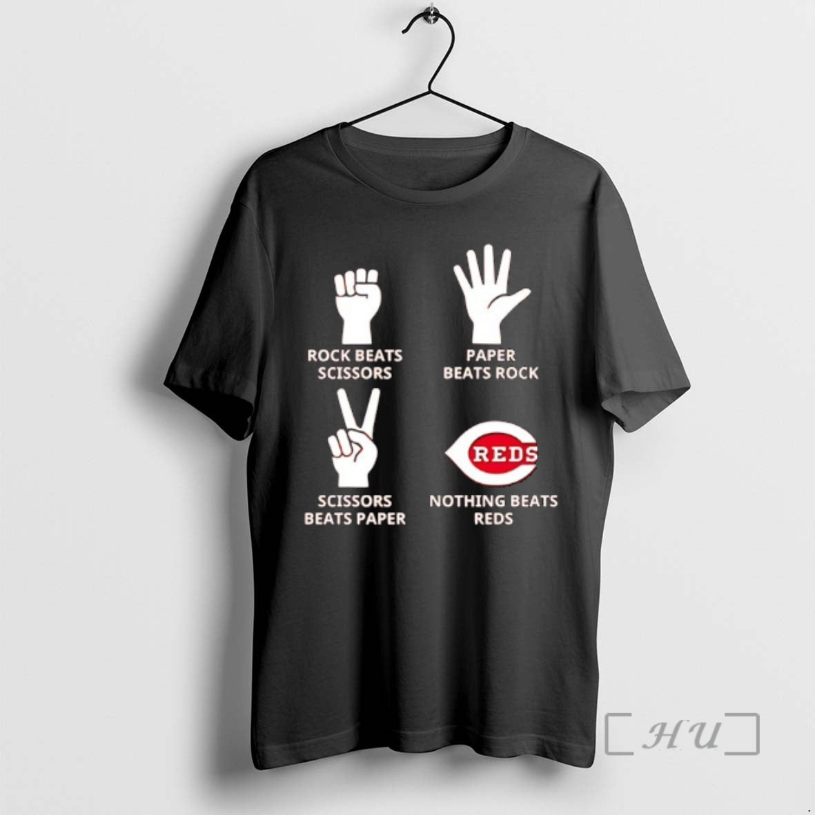 Officials Cincinnati Reds Nothing Beats Rock Beats Scissors Paper Beats Rock Scissors Beats Paper Premium T-Shirts,...