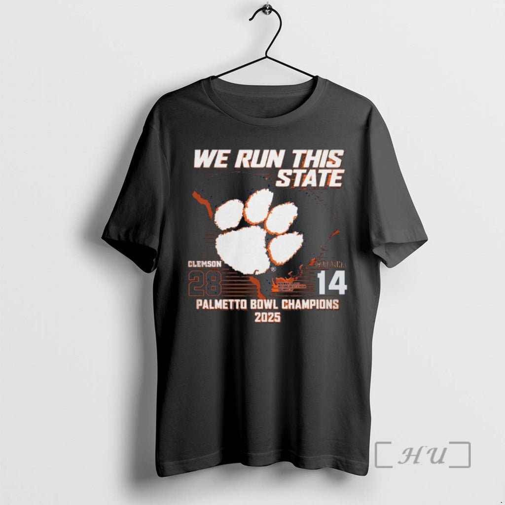 Officials Clemson Tigers 2025 Palmetto Bowl Champions Score T-Shirts, Hoodie, Sweatshirt | PopFlextees.com