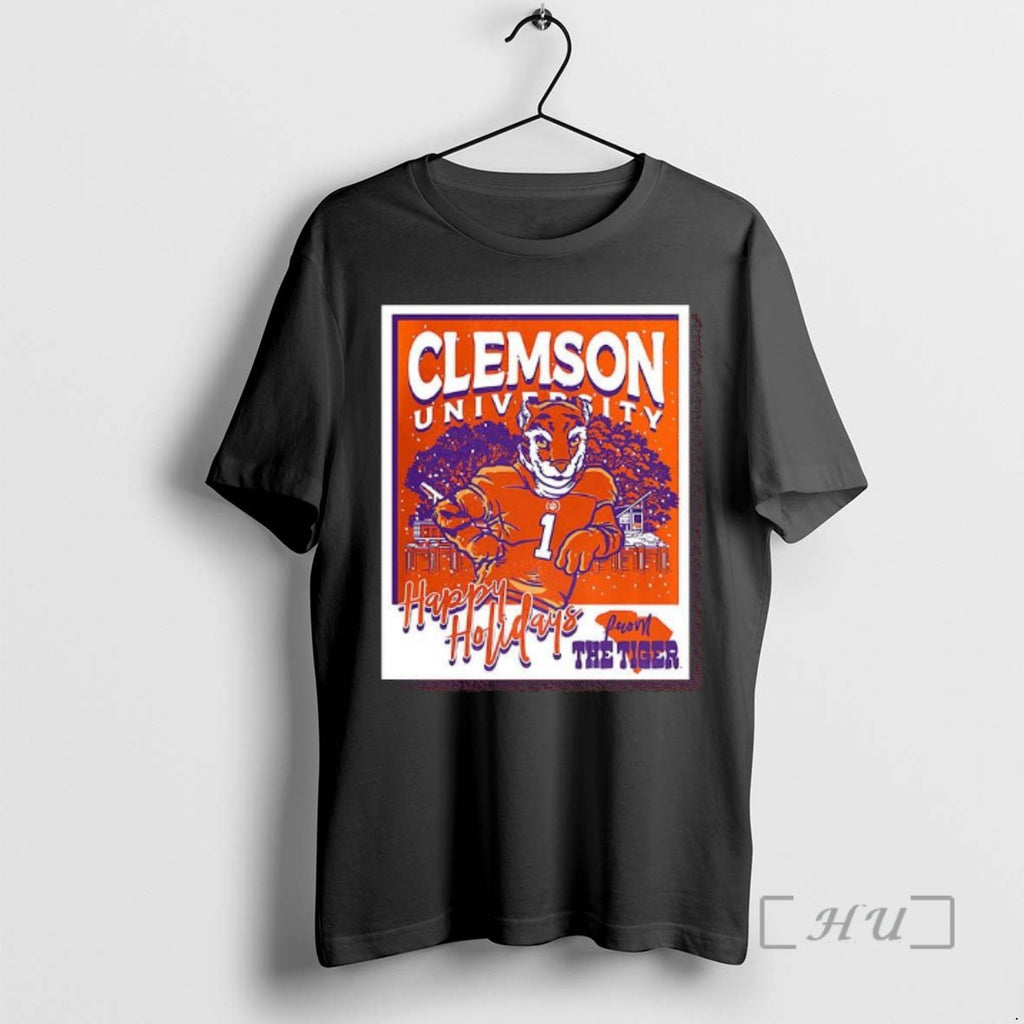 Officials Clemson Tigers University Happy Holidays T-Shirts, Hoodie, Sweatshirt | PopFlextees.com
