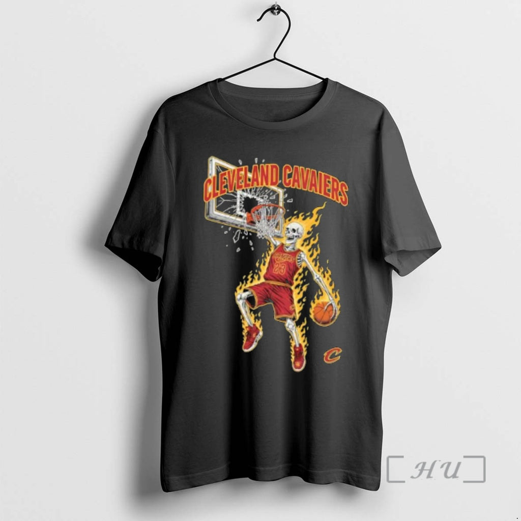 Officials Cleveland Cavaliers Mens Basketball Skeleton Player Fire T-Shirts, Hoodie, Sweatshirt | PopFlextees.com