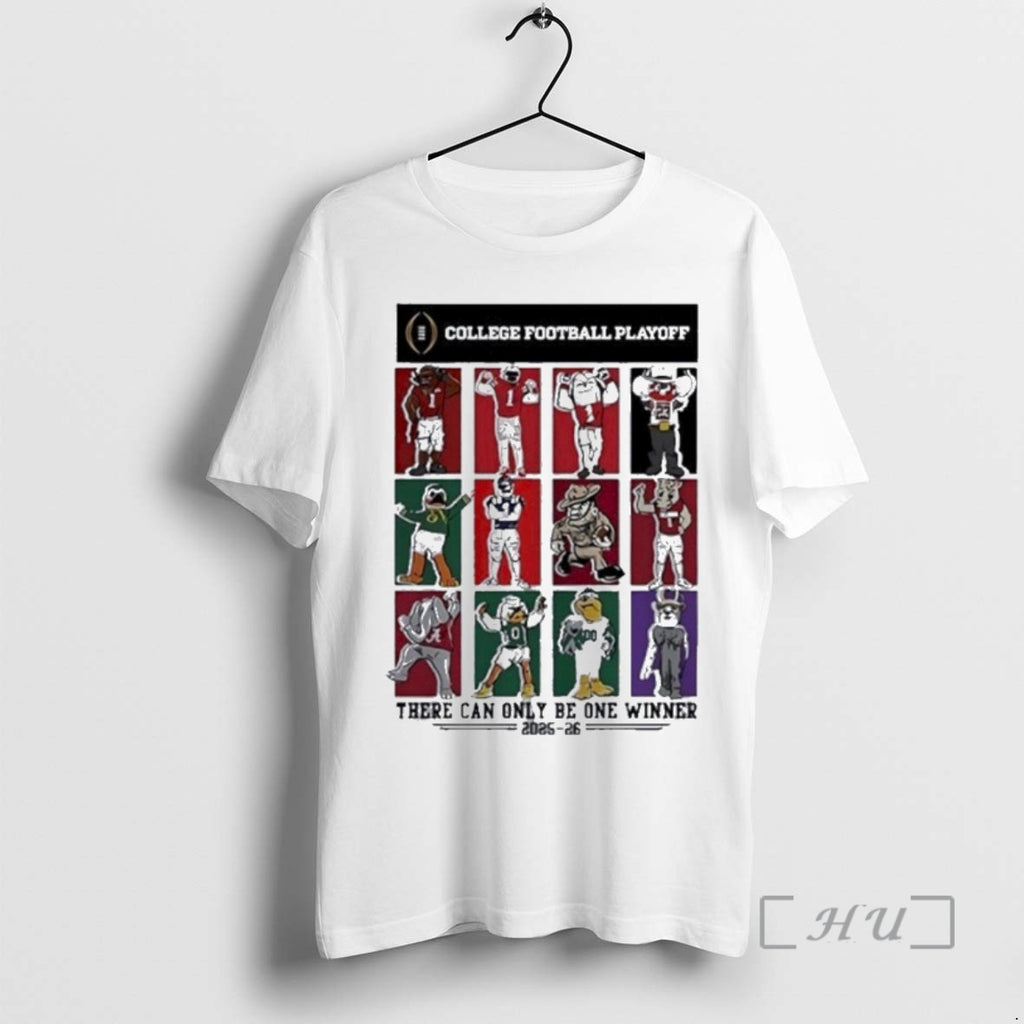 Officials College Football Playoff There Can Only Be One Winner 2025 2026 12 Team Mascots T-Shirts, Hoodie, Sweatshirt