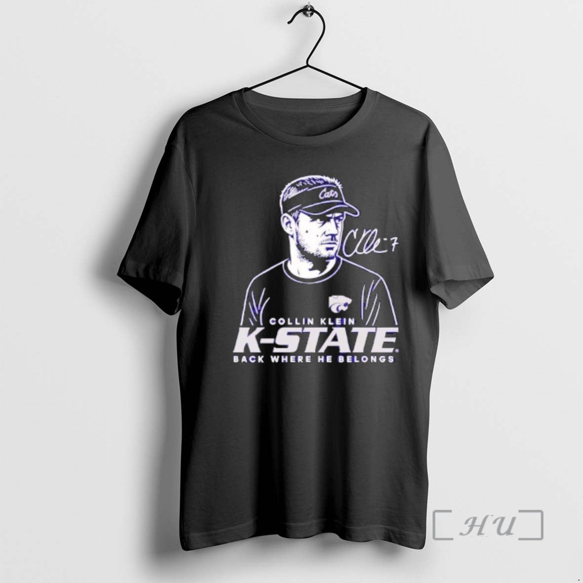 Officials Collin Klein K State Wildcats Caricature Signature T-Shirts, Hoodie, Sweatshirt | PopFlextees.com