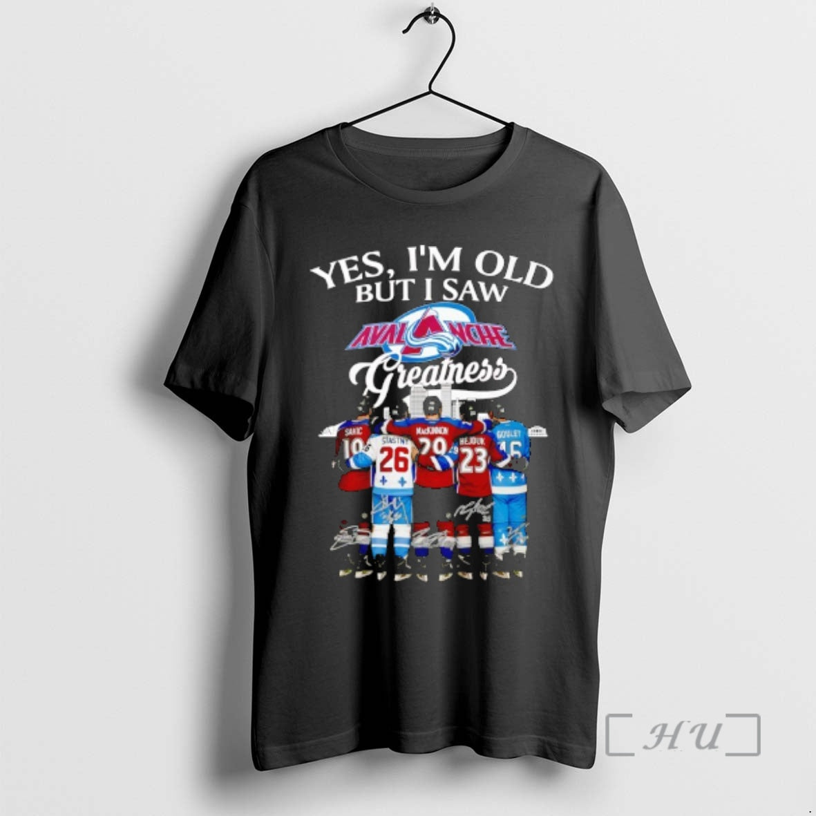 Officials Colorado Avalanche Yes Im Old But I Saw Avalanche Greatness Players And Signature Premium T-Shirts, Hoodie,...