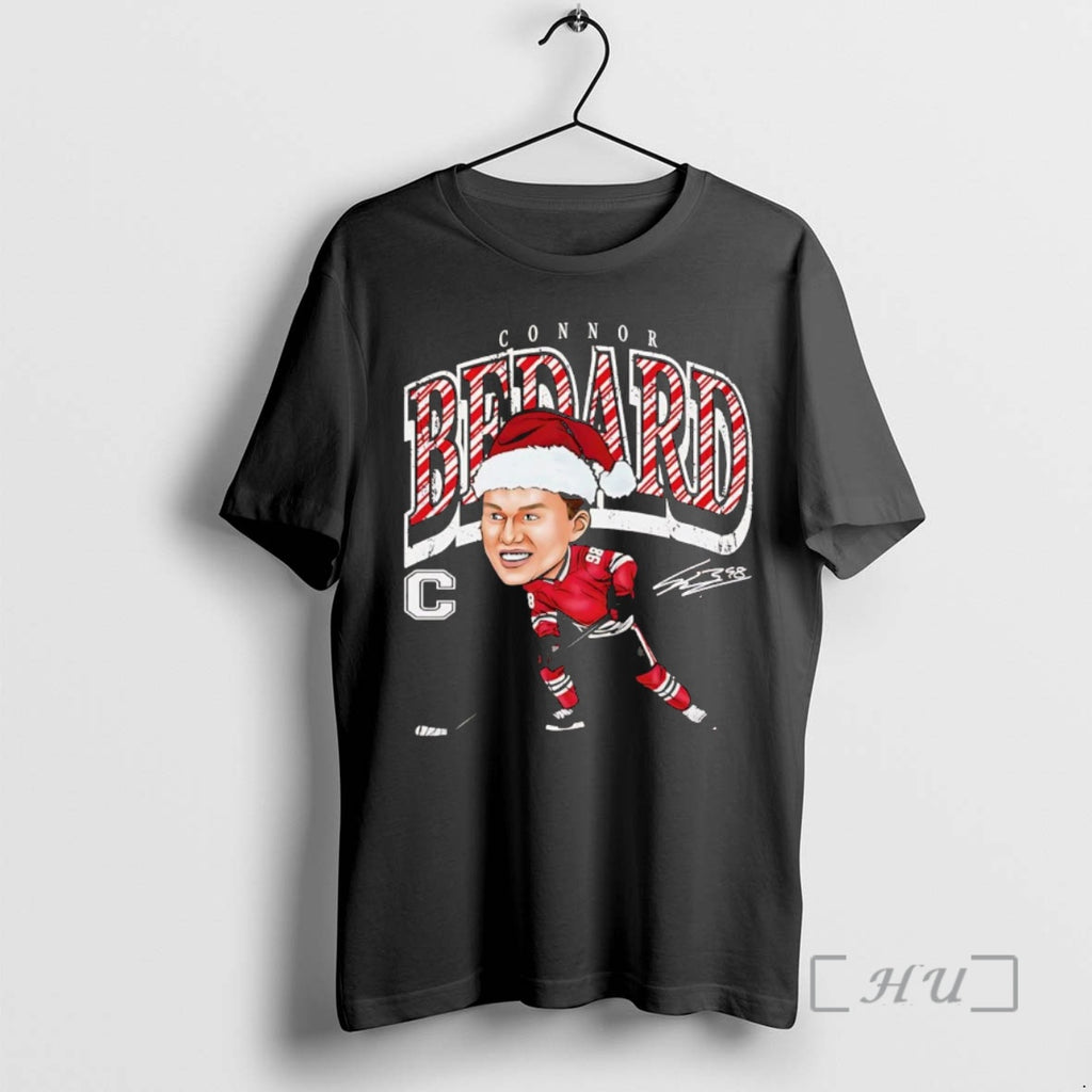 Officials Connor Bedard Santa Caricature Chicago Blackhawks T-Shirts, Hoodie, Sweatshirt | PopFlextees.com