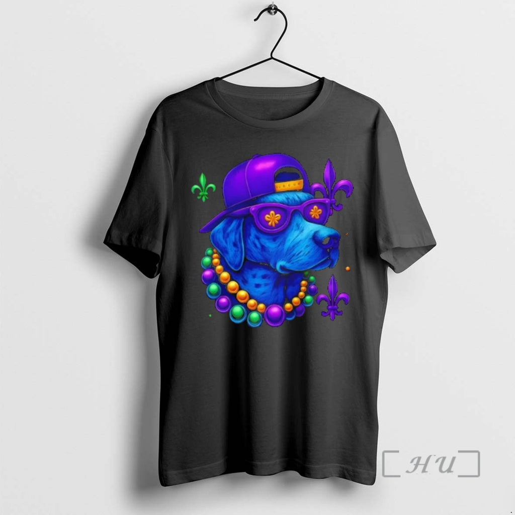 Officials Cool Mardi Gras Purple Spade Dog Graphic T-Shirts, Hoodie, Sweatshirt | PopFlextees.com