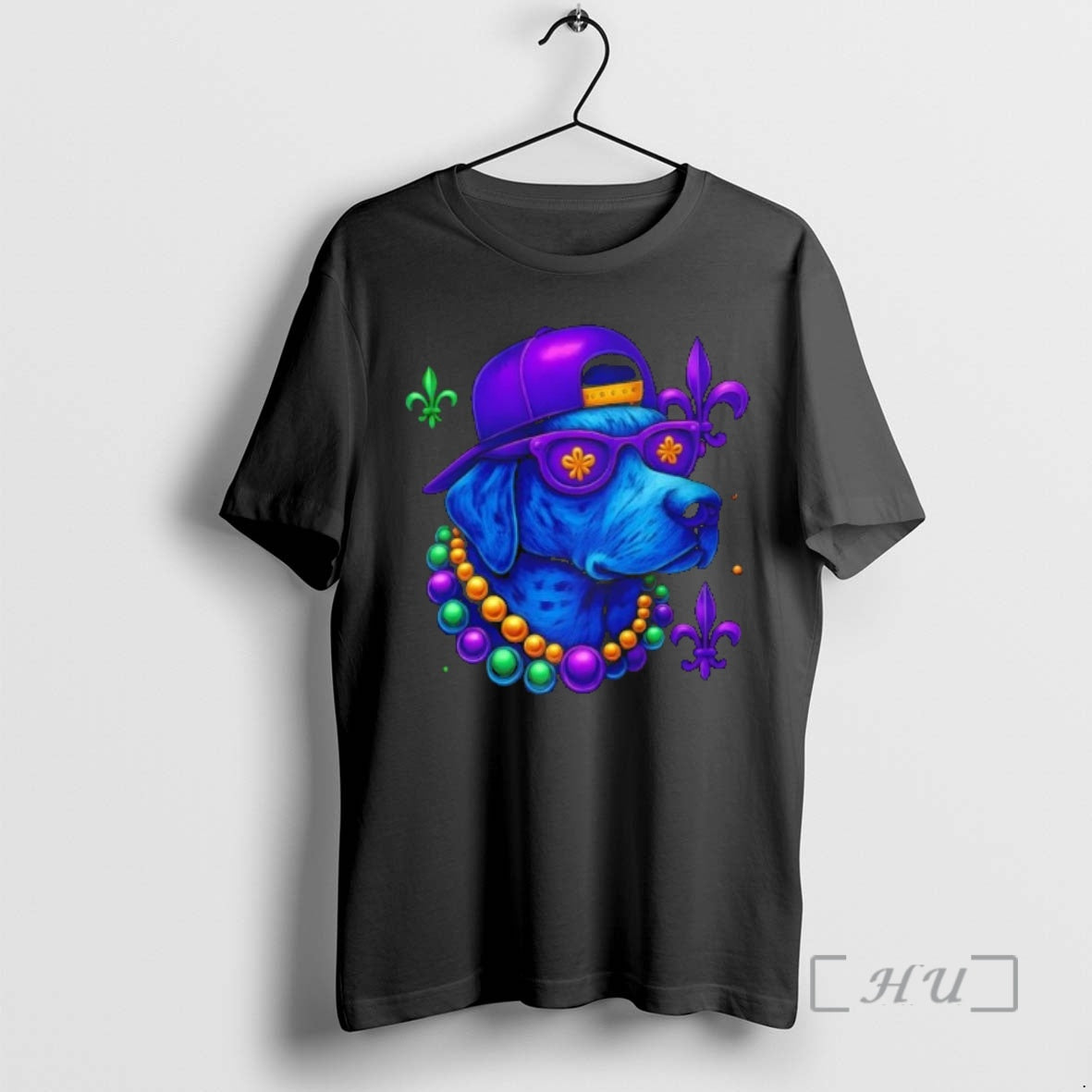 Officials Cool Mardi Gras Purple Spade Dog Graphic T-Shirts, Hoodie, Sweatshirt | PopFlextees.com