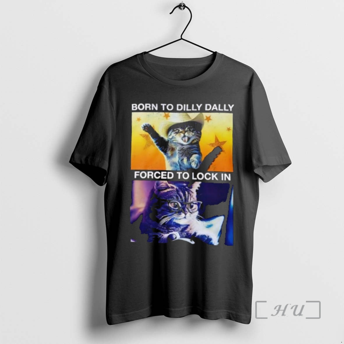 Officials Cowboy Cat Born To Dilly Dally Forced To Lock In Premium T Shirts Sweater Hoodie, Sweatshirt | PopFlextees.com