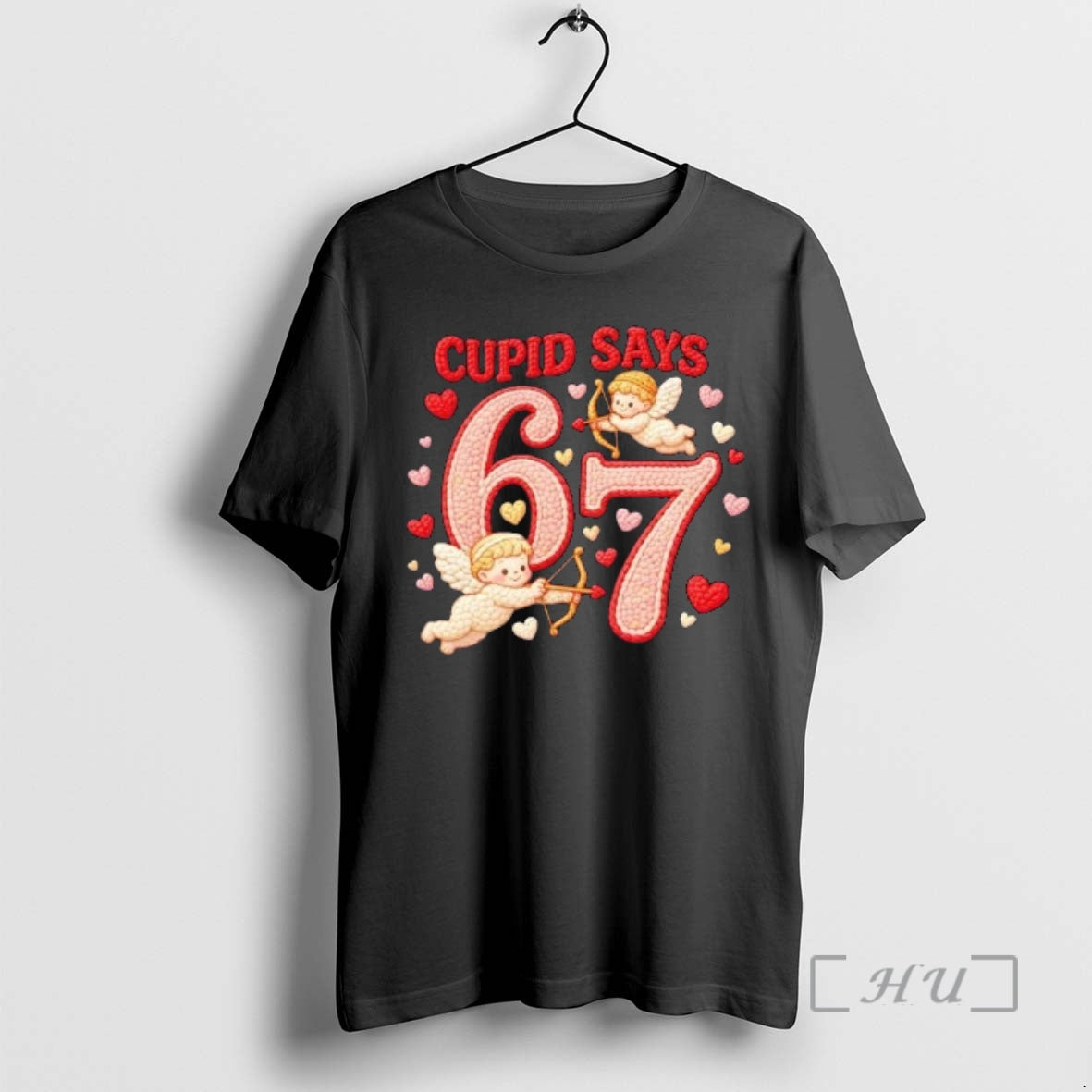Officials Cupid Says 6 7 Valentines Day 67 Meme Cute T-Shirts, Hoodie, Sweatshirt | PopFlextees.com