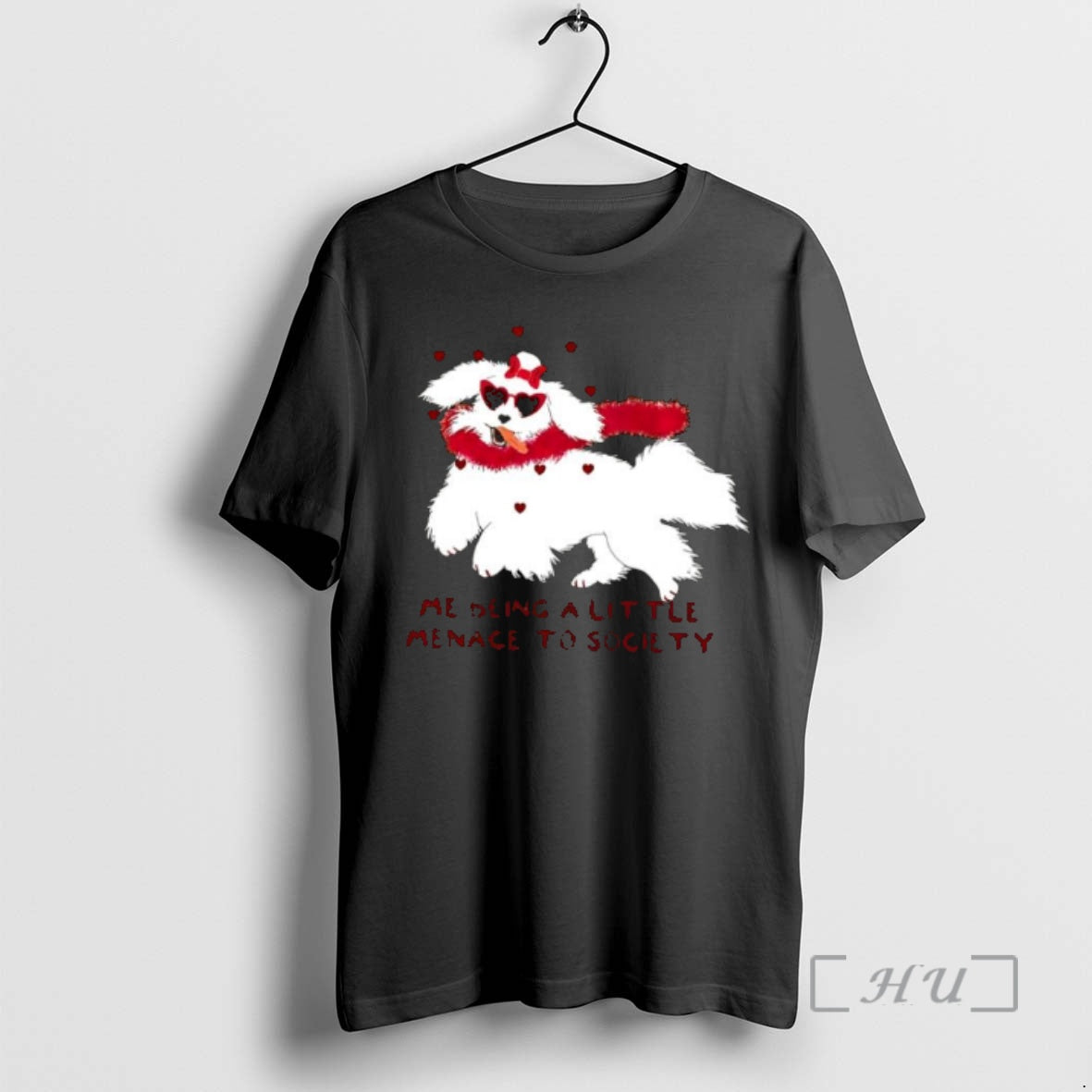 Officials Cute Dog Valentine Me Being A Little Menace To Society Premium T Shirts Sweater Hoodie, Sweatshirt