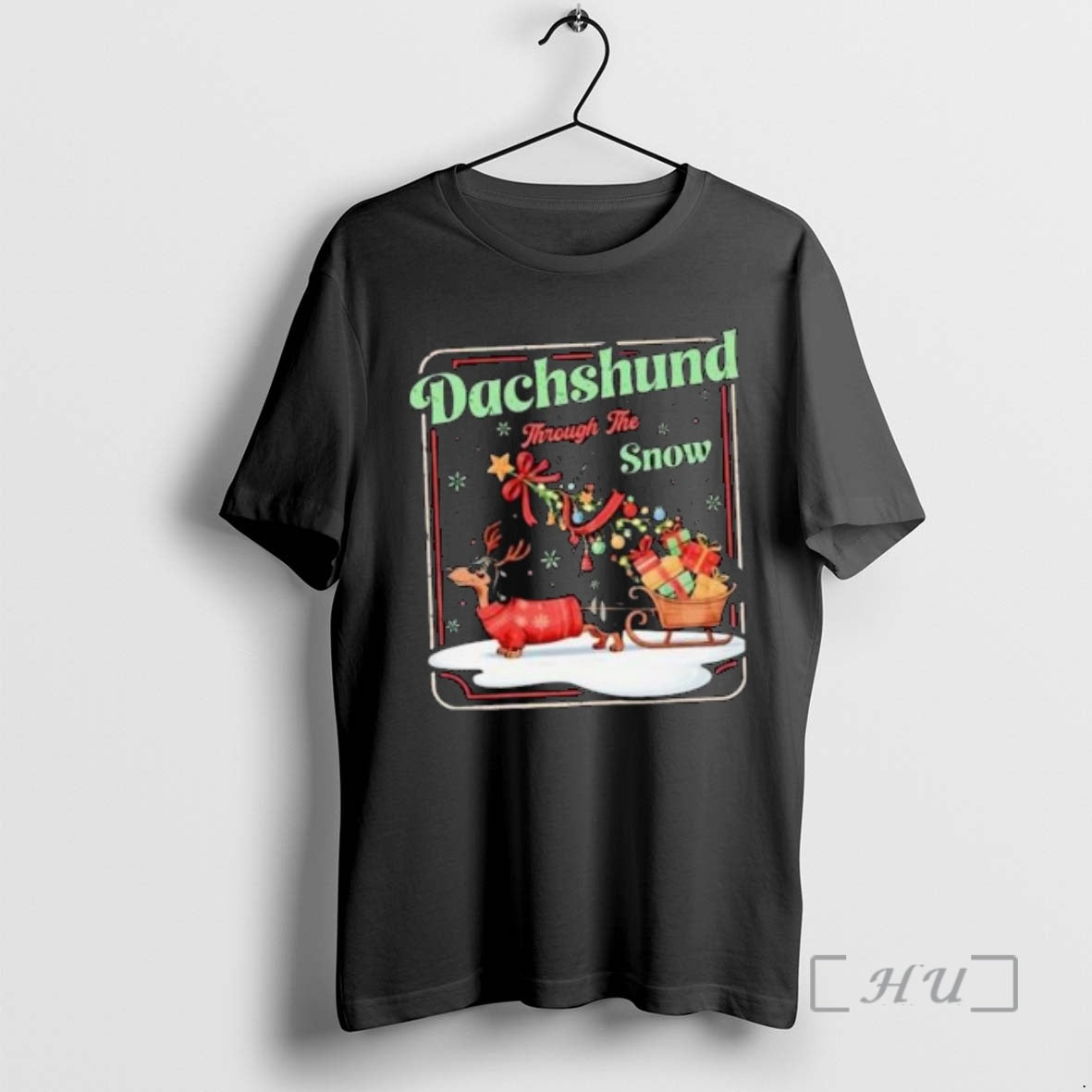 Officials Dachshund Through The Snow Christmas 2025 Circle Black T-Shirts, Hoodie, Sweatshirt | PopFlextees.com