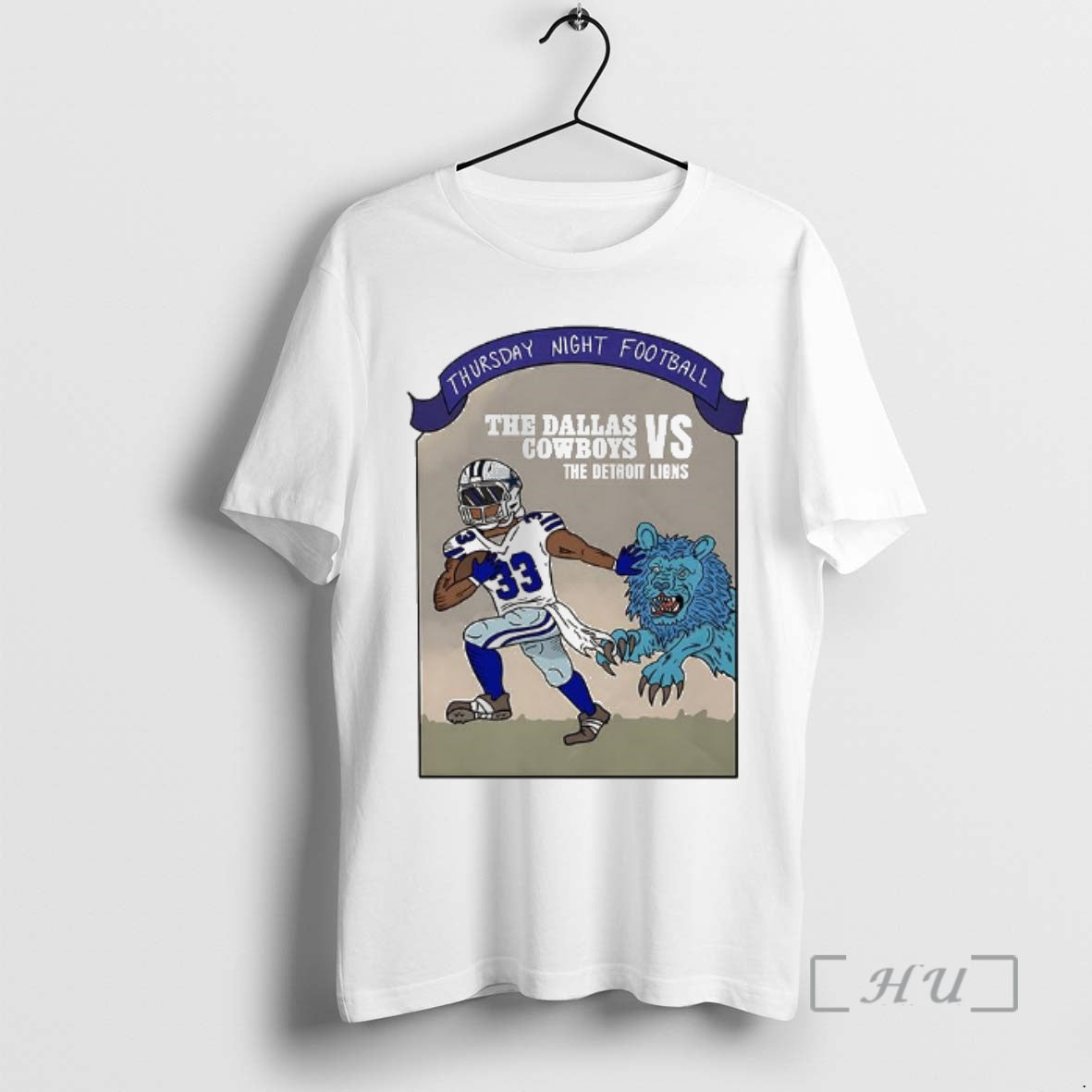Officials Dallas Cowboys Vs The Detroit Lions Cartoon T-Shirts, Hoodie, Sweatshirt | PopFlextees.com