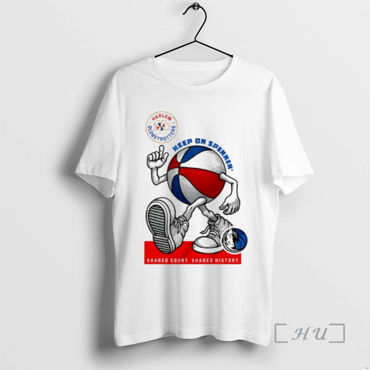 Officials Dallas Mavericks X Harlem Globetrotters Keep On Spinning T-Shirts, Hoodie, Sweatshirt | PopFlextees.com