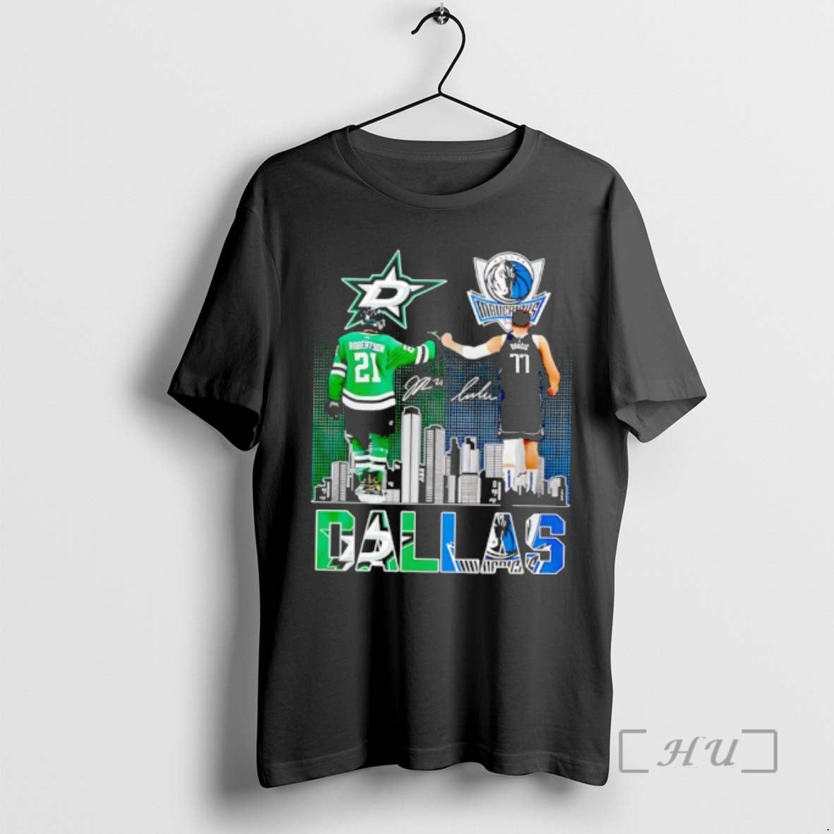 Officials Dallas Stars Jason Robertson Dallas Mavericks Luka Doncic 2025 T-Shirts, Hoodie, Sweatshirt | PopFlextees.com